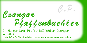 csongor pfaffenbuchler business card